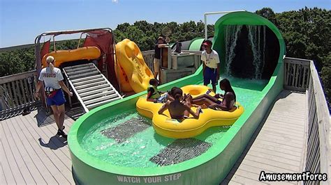 Splish splash ny - Mammoth River. View on the map. Moderate. Type of attraction. Rides & Slides. Kids and families. Access limitations. Minimum height: 48" (36"-48" riders with an adult and be able to hold correct riding posture) Maximum weight: 1000lb combined. 